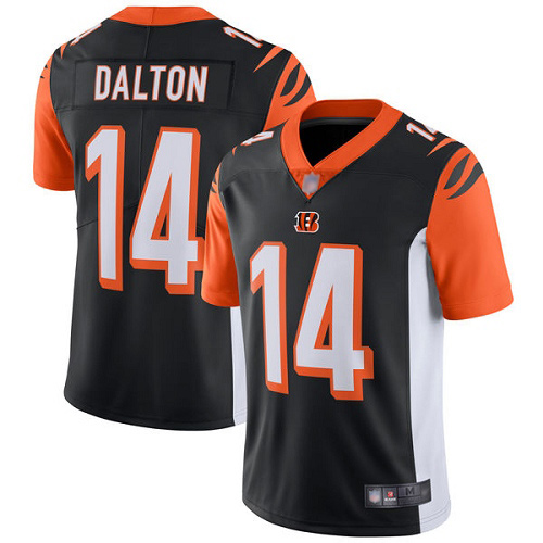 Cincinnati Bengals Limited Black Men Andy Dalton Home Jersey NFL Footballl #14 Vapor Untouchable